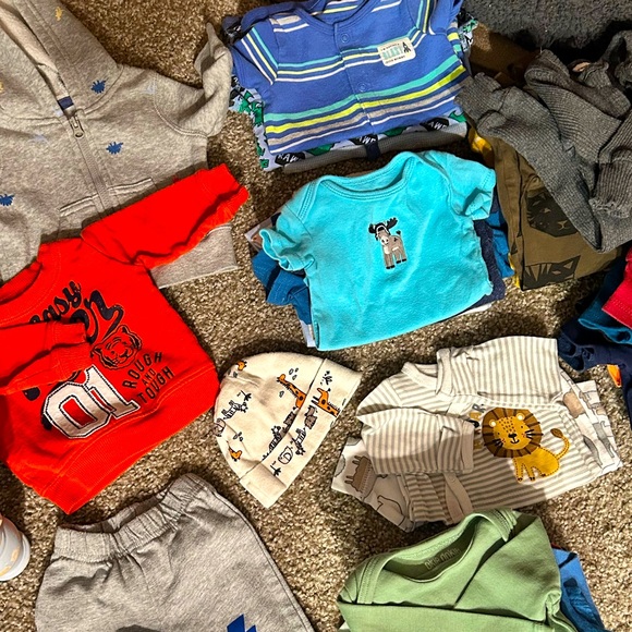 HUGE LOT of baby boy newborn, 0-3 and 3 months clothing…...